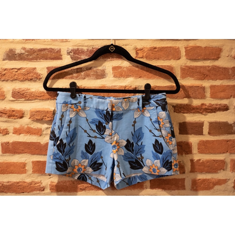 Theory Blue Floral Shorts